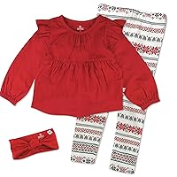 HonestBaby Fashion Outfit Sets Tops and Bottoms 100% Organic Cotton for Baby and Toddler Girls