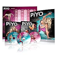 Chalene Johnson's PiYo Base Kit, DVD Workout with Exercise Videos + Fitness Tools and Nutrition Guide, Home Gym Bodyweight Workouts Program, Meals Plans and Tape Measure Included, 3 DVDs