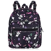 Anime Kuromi Backpack Mini Cute Cartoon Daily Travel Bag All Over Printed Daypack Black