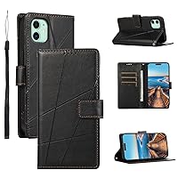 Mobile cover, Fashion Wallet Case Compatible with iPhone 11 Case with Card Holder,Flip Folio Case Shockproof TPU Inner Shell,Full Body Protective Cover Premium Soft PU Leather Case ( Color : Black )