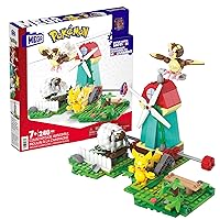 MEGA Pokémon Building Toys Set, Countryside Windmill with 240 Pieces, Motion and 3 Poseable Action Figures, for Kids