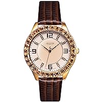 VALENCE Women's Vintage Round Watch Classic Ladies Quartz Watch.Brown Leather Strap Watches for Women. Women's Wrist Watches (Model: JS-67)
