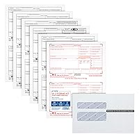 TOPS W2 Forms 2020, Tax Forms Kit for 26 Employees, 6-Part W2 Tax Form Sets with Self Seal W2 Envelopes, Includes 3 W3 Forms (TX22904KIT-20)