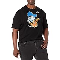 Disney Tall Classic Mickey Donald Big Face Men's Tops Short Sleeve Tee Shirt