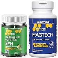 Natural Stacks Magtech Magnesium & Zen Magnesium Citrate Gummies Bundle - 4 Forms of Magnesium - 210 Pieces