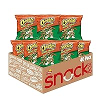 Cheetos Cheese Flavored Snacks, Cheddar Jalapeno Crunchy, 1 Ounce (Pack of 40)