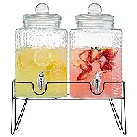 NETANY 50oz Water Carafe with Flip Top Lid, Clear Plastic  Pitcher for Iced Tea, Juice, Lemonade, Milk, Cold Brew, Mimosa Bar - Juice  Containers with Lids for Fridge - Set of