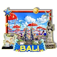 Bali Indonesia Wooden Magnet 3D Fridge Magnets Travel Collectible Souvenirs Decorations Handmade Crafts-2