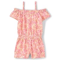 The Children's Place,And Toddler Girls Short Sleeve Fashion Romper,Baby-Girls,Summer Dawn,9-12 Months