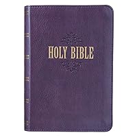 KJV Holy Bible, Large Print Compact Bible, Purple Faux Leather Bible w/Ribbon Marker, Red Letter Edition, King James Version KJV Holy Bible, Large Print Compact Bible, Purple Faux Leather Bible w/Ribbon Marker, Red Letter Edition, King James Version Imitation Leather