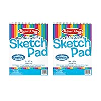 Melissa & Doug Sketch Pad (9 x 12 inches) - 50 Sheets, 2-Pack - Kids Drawing Paper, Drawing And Coloring Pad Art Supplies
