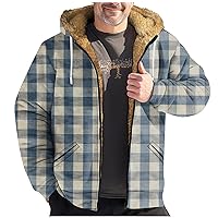 Mens Jacket Winter Zip Up Hoodie Lightweight Winter Sweatshirt Fleece Sherpa Lined Warm Jacket Casual Sport Coat