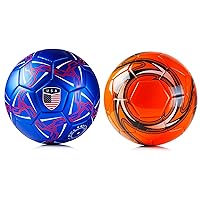 Western Star Soccer Ball Size 4 & Size 5 - Official Match Weight - 5 Colors - Youth & Adult Soccer Players - Inflate & Play with Durable, Long-Lasting Construction & Attractive Soccer Balls