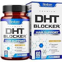 DHT Blocker Hair Growth Support Supplement - Supports Healthy Hair Growth, Healthy Thick Strong Hair - Saw Palmetto + Hair Vitamins for Women & Men - May Support Healthy DHT Levels - Low Loss Capsules