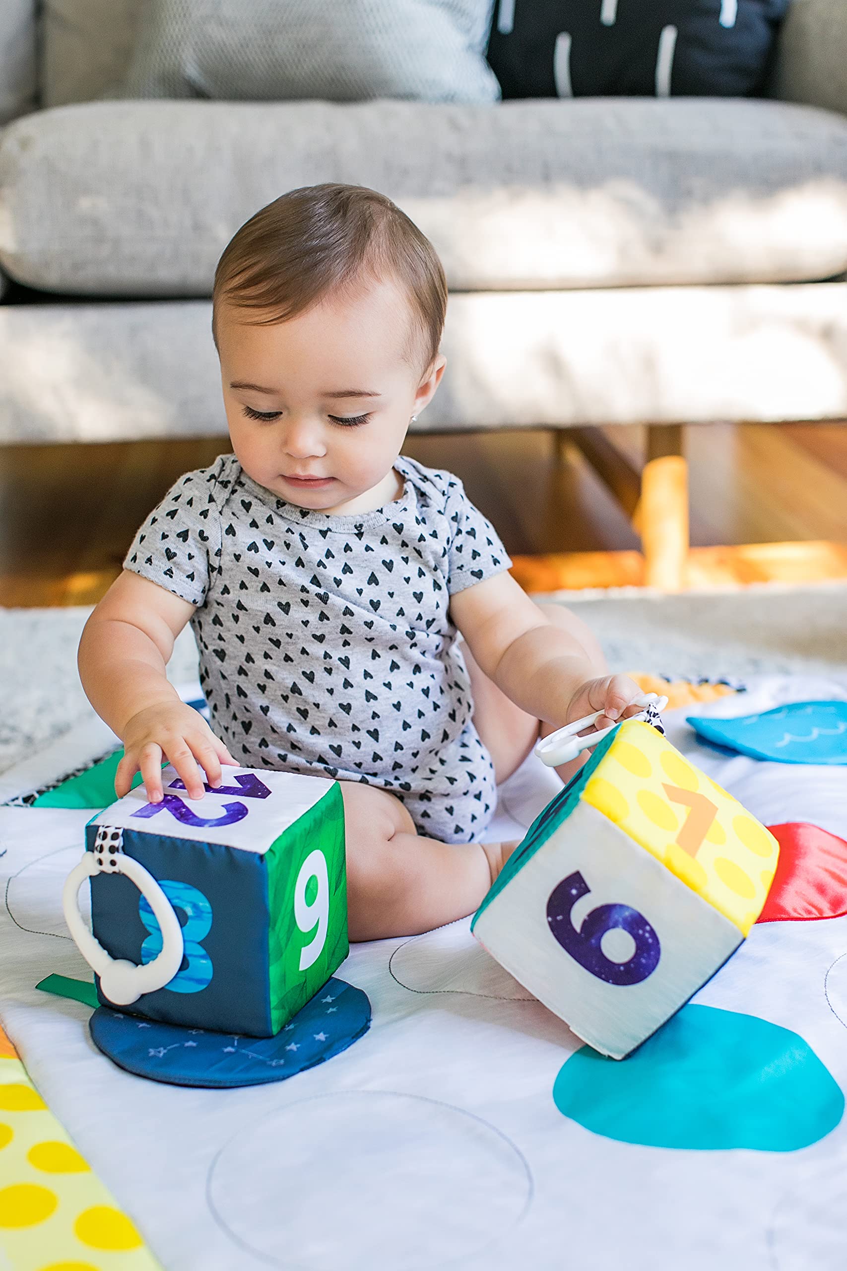 Baby Einstein Sensory Play Space Newborn-to-Toddler Discovery Gym and Play Mat, Ages Newborn +