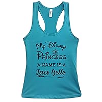 Funny Food Lover Tank Tops - My Princess Name is Taco Belle Royaltee Party Shirts