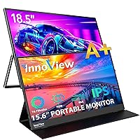 InnoView 2PCS Portable Monitor for Laptop, 18.5 inch 100HZ 120% sRGB & 15.8 Inch 60HZ 75% sRGB Travel Monitor for Mac PC Xbox PS4/5 Switch