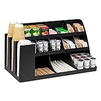 Mind Reader Cup and Condiment Station, Countertop Organizer, Coffee Bar, Kitchen, Stirrers, 24