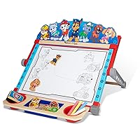 Melissa & Doug PAW Patrol Wooden Double-Sided Tabletop Art Center Easel (33 Pieces) - PAW Patrol Toys, Double-Sided Children's Easel, Easel For Toddlers And Kids Ages 3+