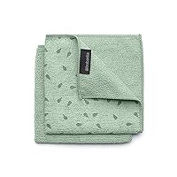Brabantia x2 Microfiber Cleaning Dish Cloths (Jade Green) Absorbent Hygenic Rags for Washing, Cleaning, Drying (12x12)