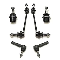 PartsW - 6 Pc Suspension Kit Outer Tie Rod Ends Lower Ball Joints Sway Bar End Links Fits Chrysler 300 RWD/Dodge Challenger RWD Models/Dodge Charger 2006