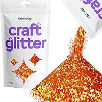 Hemway Craft Glitter 100g / 3.5oz Glitter Flakes for Arts Crafts Tumblers Resin Epoxy Scrapbook Glass Schools Paper Halloween Decorations - Chunky (1/40