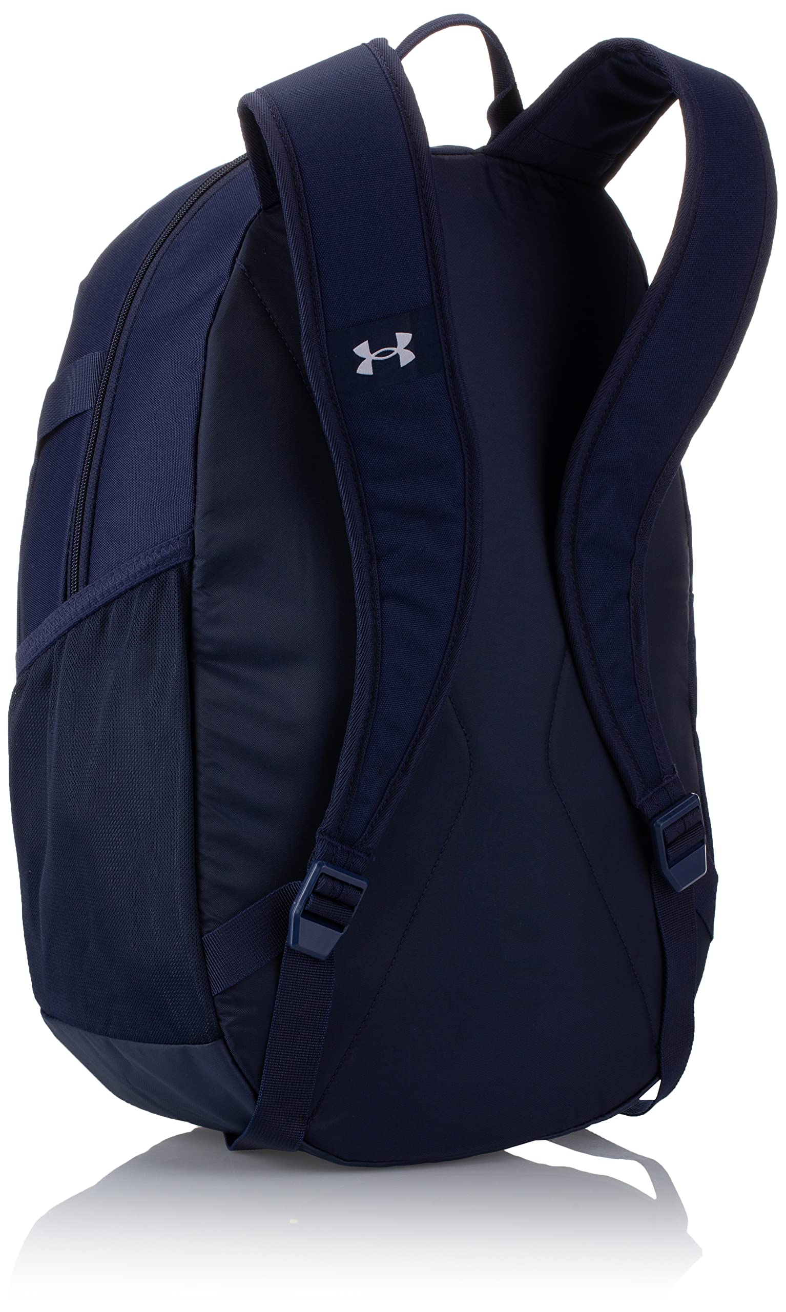 Under Armour Unisex-Adult Hustle Lite Backpack , (410) Midnight Navy / Midnight Navy / Metallic Silver , One Size Fits All