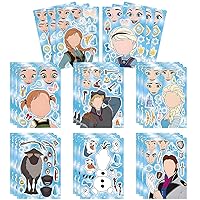 24 Pcs Frozen DIY Stickers,Frozen Theme Party Decorations, Cute & Funny Bonus Stickers.