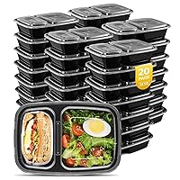 Glotoch 20 Pack 32OZ【2024 Upgrade】Meal Prep Containers Reusable Microwave Safe,Extra Large &Thick Food Storage Containers With Lids, Durable Bento Boxes BPA-free, Stackable,Dishwasher/Freezer Safe