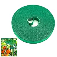 Plant Ties Garden Ties Green Tape, Garden Plant Tape, 0.57'' Wide Reusable Adjustable Garden Plant Ties Gardening Strap, Tomato Plant Support for Effective Growing (32.8ft x 1 Roll, Green)