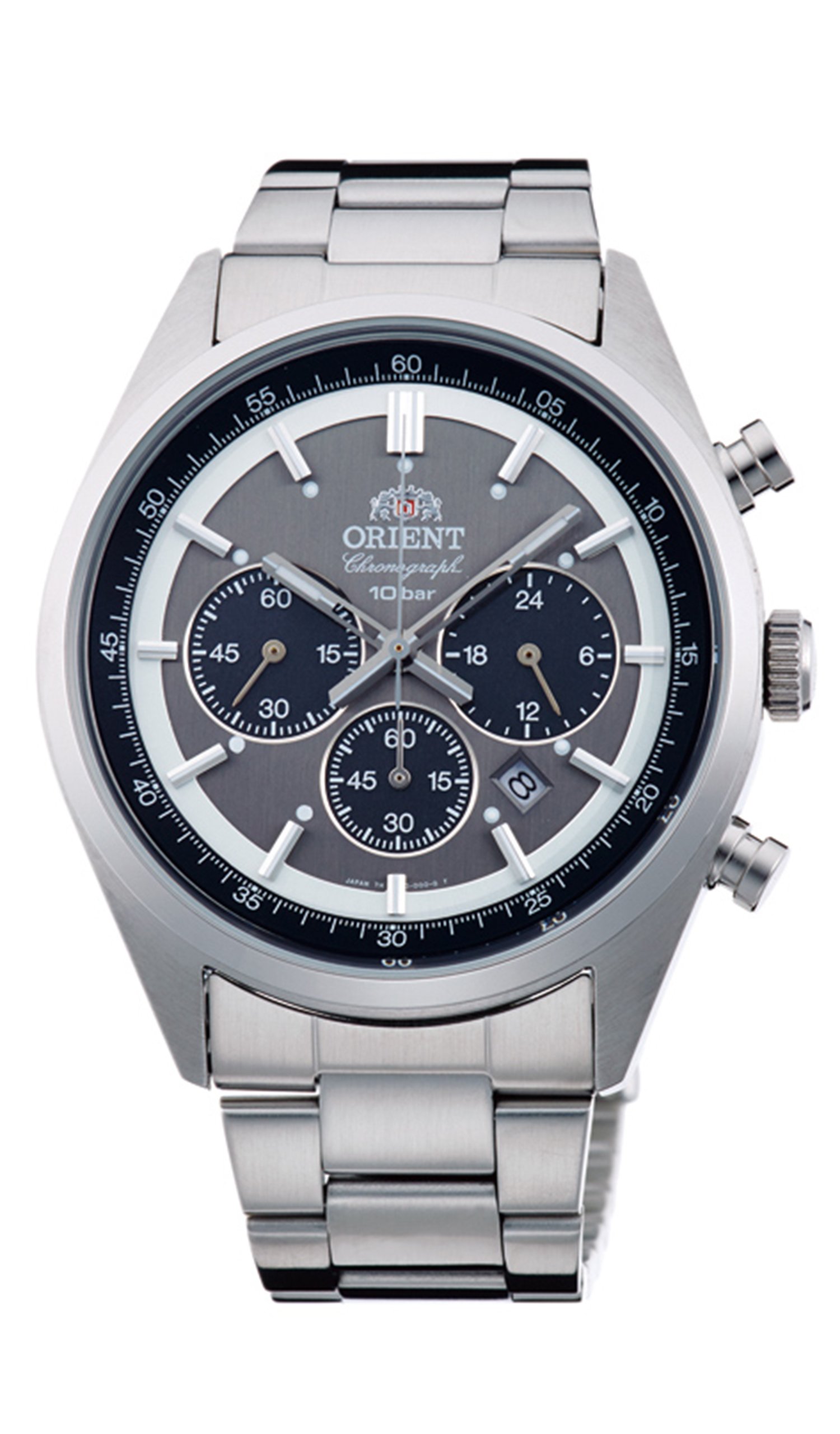 Orient Neo 70's Neo 70's Solar Panda Sporty Watch, Dark Gray