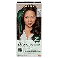Clairol Root Touch-Up by Natural Instincts Permanent Hair Dye, 4 Dark Brown Hair Color, Pack of 1