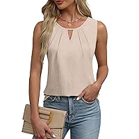 Blooming Jelly Womens Summer Tank Top Sleeveless Business Casual Outfits 2024 Basic Loose Dressy Work Shirt