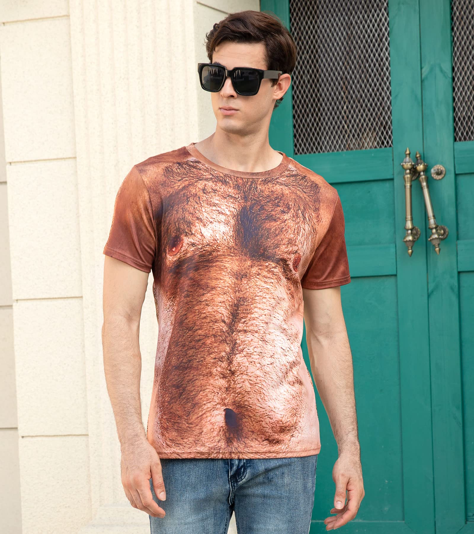 Fanient Unisex Fashion 3D Print T-Shirts Funny Graphics Pattern Crewneck Short Sleeve Tees for Mens Womens