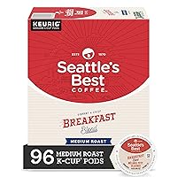 Seattle's Best Coffee K-Cup Coffee Pods—Medium Roast Coffee—Breakfast Blend for Keurig Brewers, 100% Arabica—4 boxes (96 pods total)