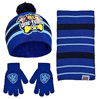 Nickelodeon Boys Toddler Winter Hat, Scarf & Mittens Set 2-4 Or Paw Patrol Marshall Hat, Scarves & Kids Gloves Sets 4-7