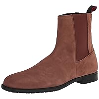 HUGO Men's Smooth Suede Pull on Chelsea Boot Hunting Shoe