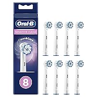 Oral-B Sensitive Clean Replacement Brush Heads x 8 Original Refill for Electric Toothbrush, White, 200 Gram