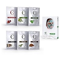 Purifying Clay Mask A Gift From Nature, Assist in the Healing and Prevention of Acne and Blemishes, Effective Against Blackheads, Suitable for all Skin Types (Variety Pack (Mix of 6))