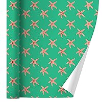 GRAPHICS & MORE Glam Starfish Tropical Pattern Gift Wrap Wrapping Paper Rolls
