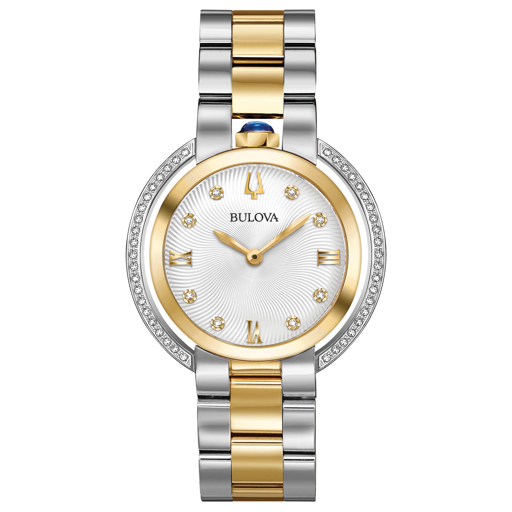 Bulova Rubaiyat Diamond Two-Tone Yellow Gold Tone and Stainless Steel Watch | 35mm | 98R246
