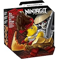 LEGO NINJAGO Epic Battle Set – Kai vs. Skulkin 71730 Building Kit; Ninja Playset Featuring a Spinning Battle Toy, New 2021 (61 Pieces)