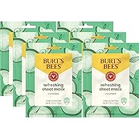 Burt's Bees Refreshing Sheet Face Mask with Cucumber, Pack of 6