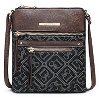 Dasein Multi Pocket Crossbody Bag for Women Shoulder Bag Soft Vegan Leather Shoulder Purse Handbag