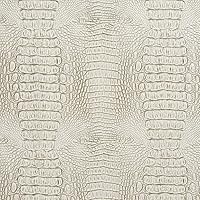 G032 White and Gray Crocodile Faux Leather Vinyl by The Yard