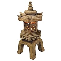 Design Toscano SS8577 Sacred Pagoda Lantern Asian Decor Garden Statue, 27 Inch