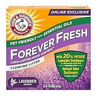 Arm & Hammer Forever Fresh Clumping Cat Litter Lavender, MultiCat 18lb with 20% More Lavender Freshness, Pet Friendly with Essential Oils