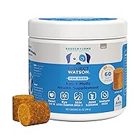 Project Watson Bausch + Lomb Dog Supplement, Helps Support Healthy Eyes, Joints, Skin & Heart, Contains Vitamin A & E, Omega-3, Lutein, Glucosamine, Chondroitin, Coenzyme Q10 and Zinc, 60 Soft Chews