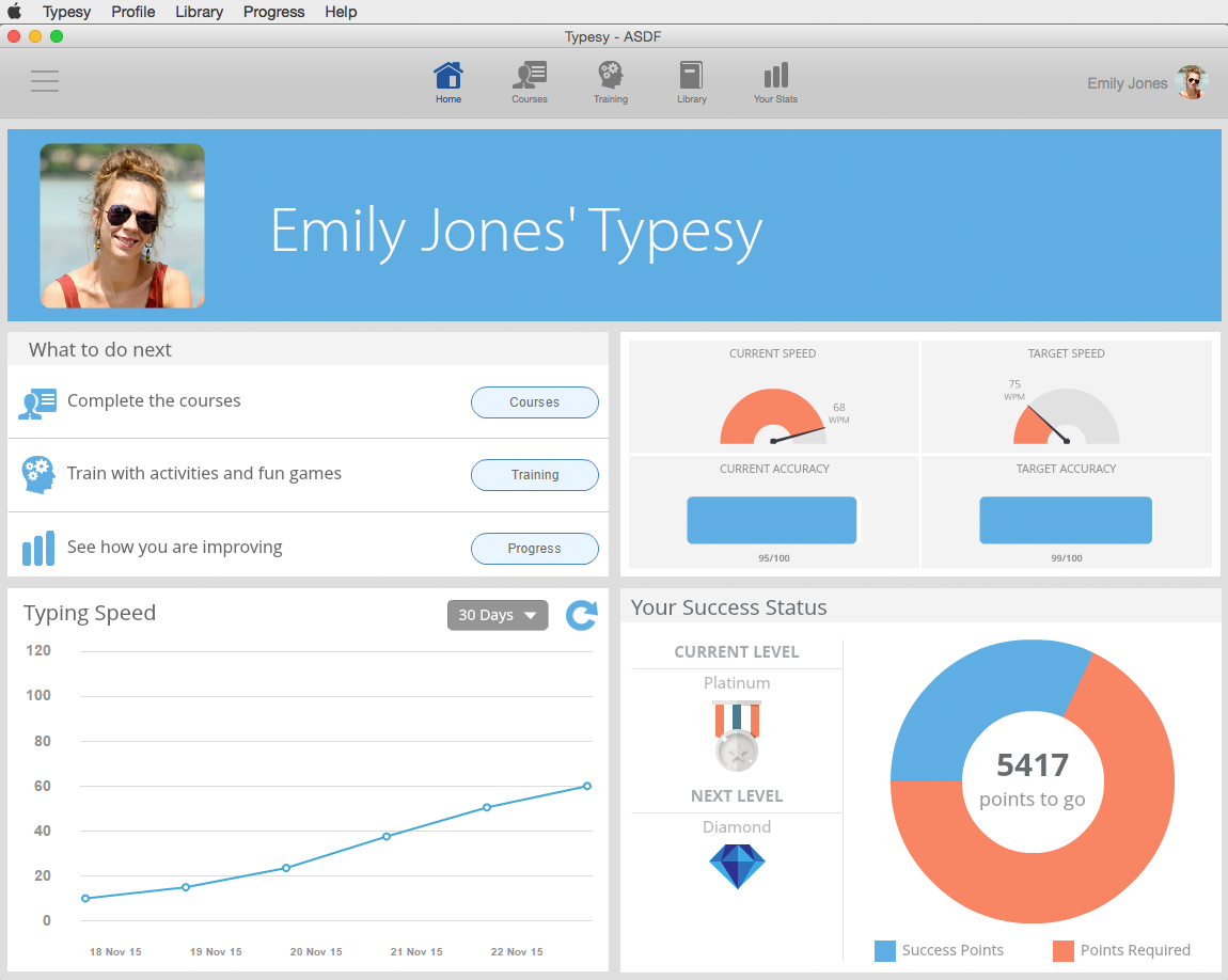 Typesy Typing Instructor Software - Download for MAC