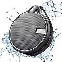 INSMY C12 IPX7 Waterproof Shower Bluetooth Speaker, Portable Small Speaker, Speakers Bluetooth Wireless Loud Clear Sound Support TF Card Suction Cup for Kayak Canoe Beach Gift (Black)